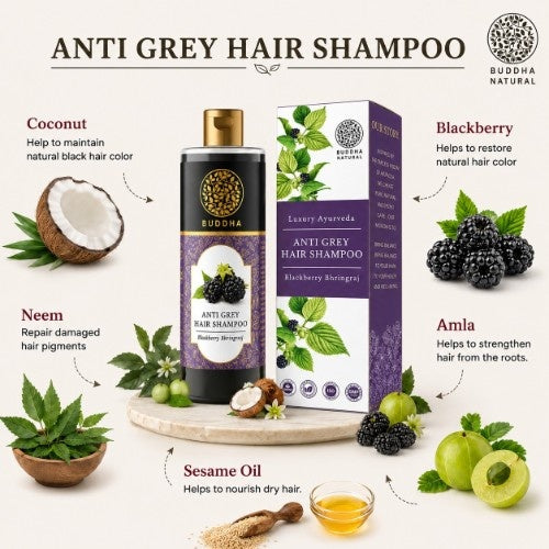 Buddha Natural Anti Grey Hair Shampoo Ingredients 