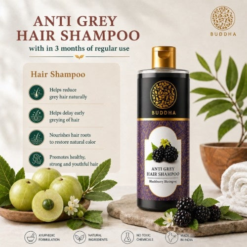 Buddha Natural Anti Grey Hair Shampoo Features 