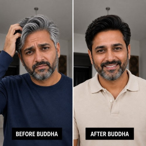 Buddha Natural Anti Grey Hair Shampoo Male Testimonial Before After 