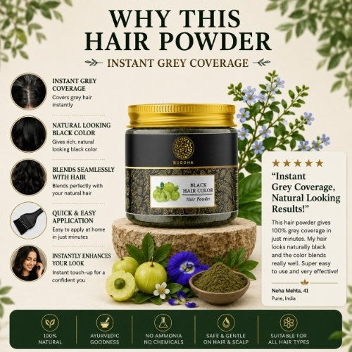 Buddha Natural Black Hair Color Powder Why This Powder