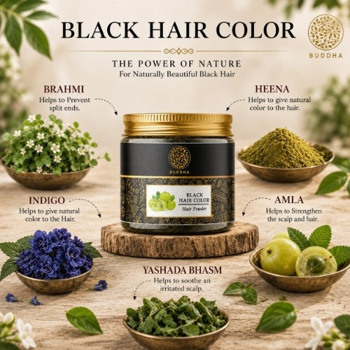 Buddha Natural Black Hair Color Powder Ingredients 