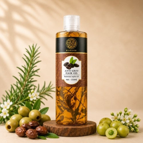 Buddha Natural Anti Grey Hair Oil 500ML Bottle Main Image 