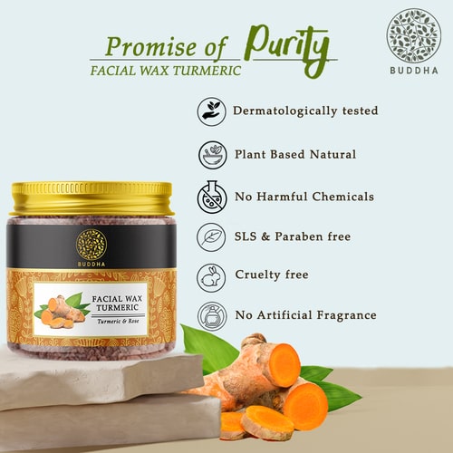 Buddha Natural Turmeric Facial Wax Powder - promise of purity