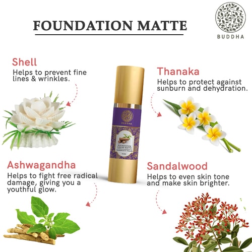 Buddha natural Liquid Foundation Matte In  Nude  - benefits 