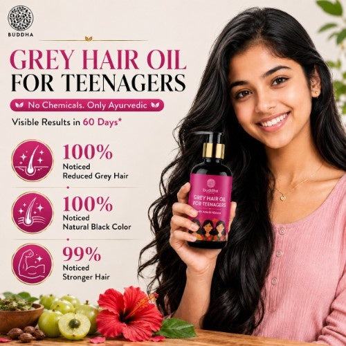 Customer Feedback of Buddha Natural Grey Hair Oil For Teenagers 