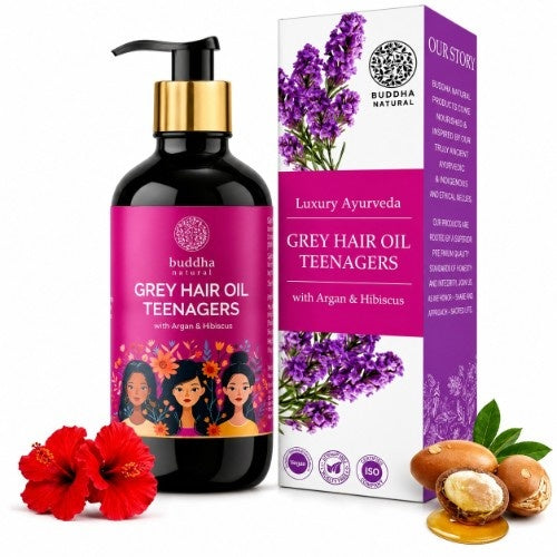 Buddha Natural Grey Hair Oil For Teenagers Main Product 