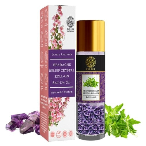 Buddha Natural Headache Relief Amethyst Crystal Stone Roll On Main Image 