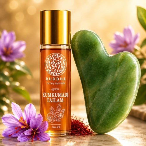 Buddha Natural Kumkumadi Face Oil with Gua Sha 