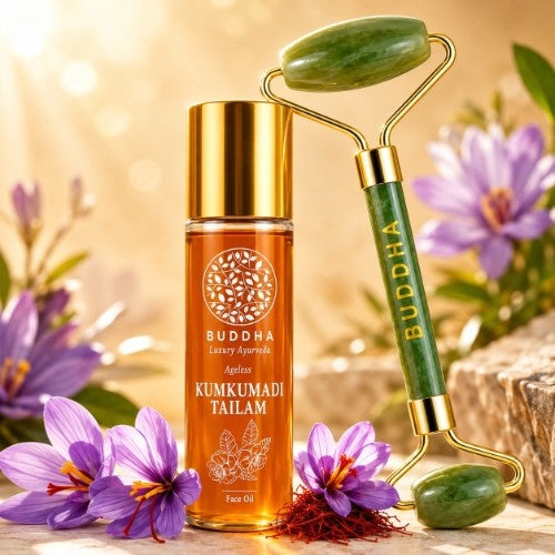 Buddha Natural Kumkumadi Face Oil with Face Roller 