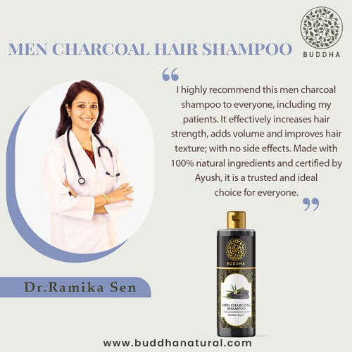 Buddha Natural Men Charcoal Shampoo - recommended by doctors
