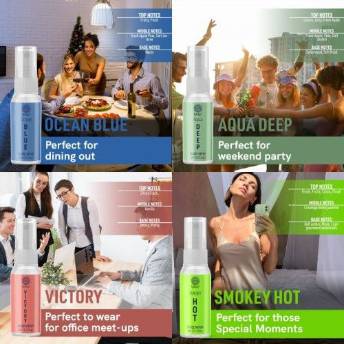 Discovery Perfume Kit (4 x 5ml, 200 Long Lasting Sprays) - Natural Premium Fragrance for Men & Women