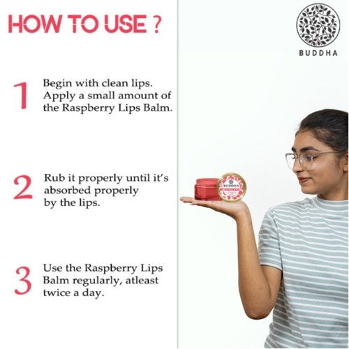 Buddha Natural Raspberry Lip Balm How to Use