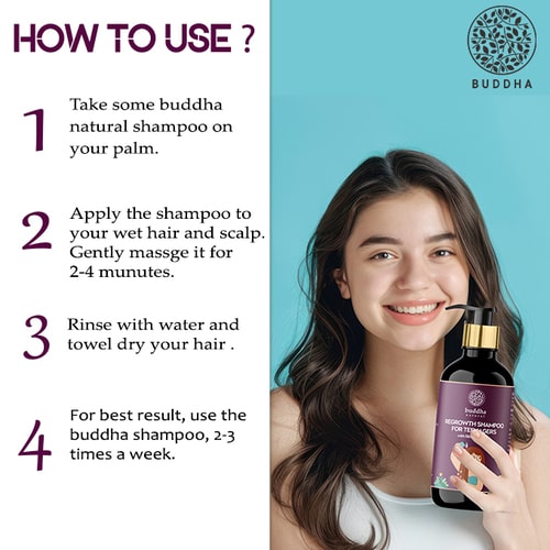 Hair Regrowth Shampoo For Teenagers 100% Ayush Certified Volumizing Shampoo For New Hair Growth Longer Hair