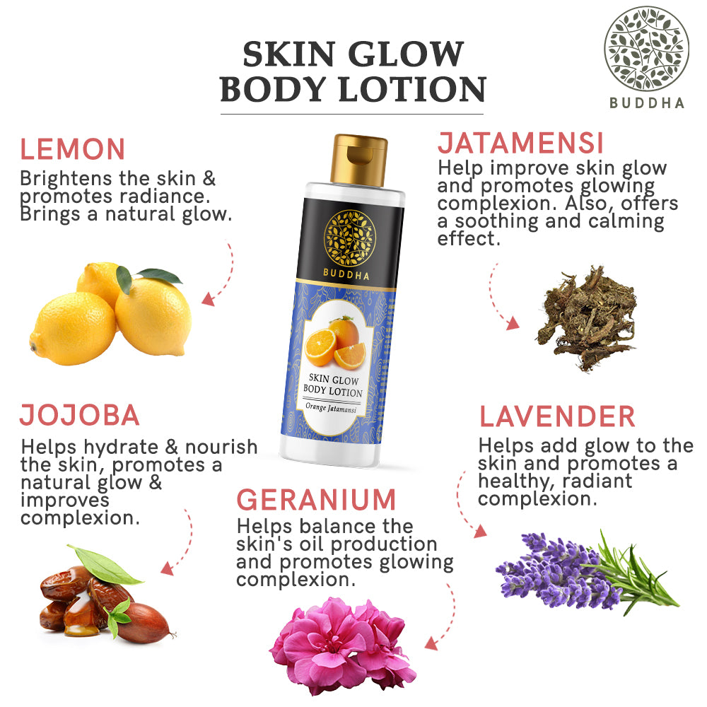 Skin Glow Body Lotion - 100% Ayush Certified - Hydrate and Brighten Skin, Bring Natural Glow