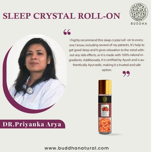 Buddha Natural Carnelian Crystal Stone Sleep Roll On  - recommended by Dr. Priyanka Arya