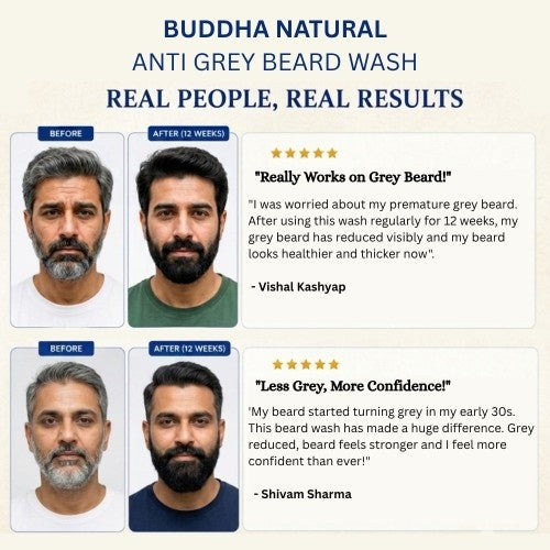 Customer feedback of Buddha Natural Anti Grey Beard Wash