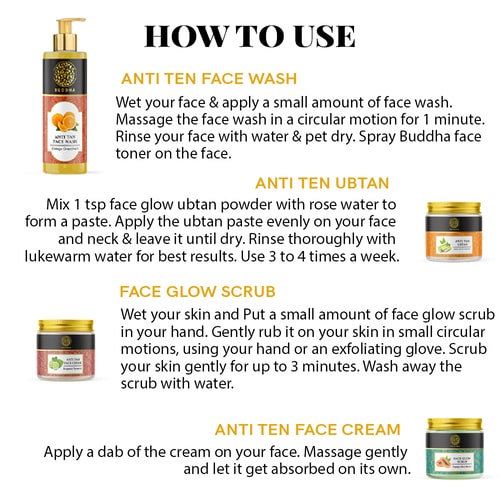Buddha Natural 21-Day Anti-Tan Facial Kit  - how to use '
