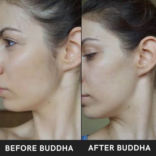 buddha natural turmeric facial wax powder before after image