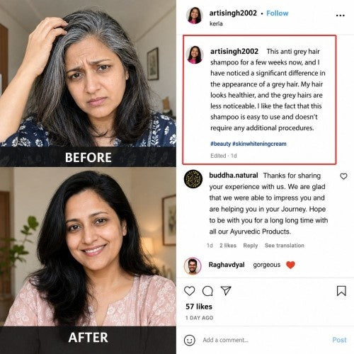 Buddha Natural Anti Grey Hair Shampoo - Online Testimonial Review