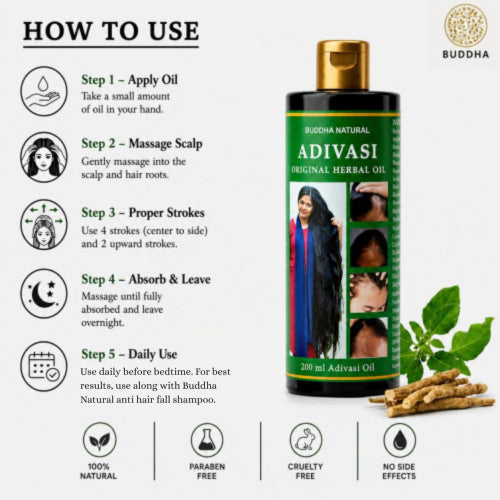 How To Use Buddha Natural Adivasi Oil