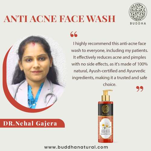 buddha Natura Anti Acne Face Wash - recommended by dr. Nehal Gajera