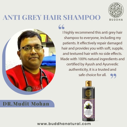 Anti Grey Hair oil & Shampoo Combo - recommended by Dr. mudit  mohan
