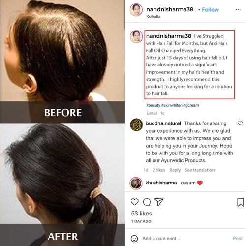 Hair Fall Treatment Oil  - customer reviews