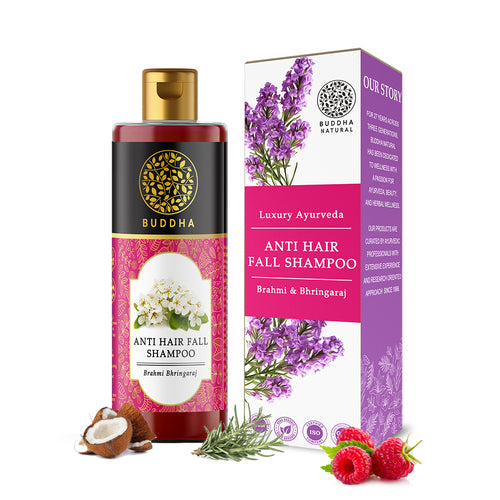 Buddha natural Anti Hair Fall Shampoo (Ayush Certified) - good shampoo for hair fall - best anti hairfall shampoo