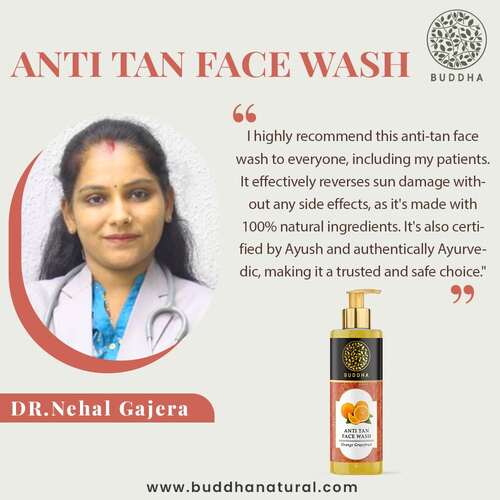 Buddha Natural Tan Face Wash - recommended by Dr. Nehal Gajera