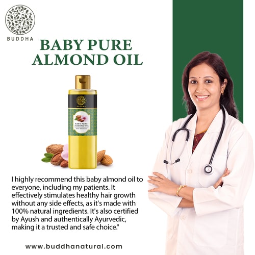 Buddha Natural Baby Pure Almond Oil - recommended by doctors 