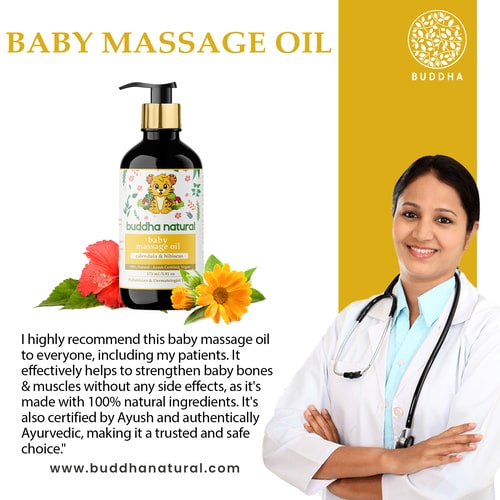recommended by doctors Buddha Natural Baby Massage Oil