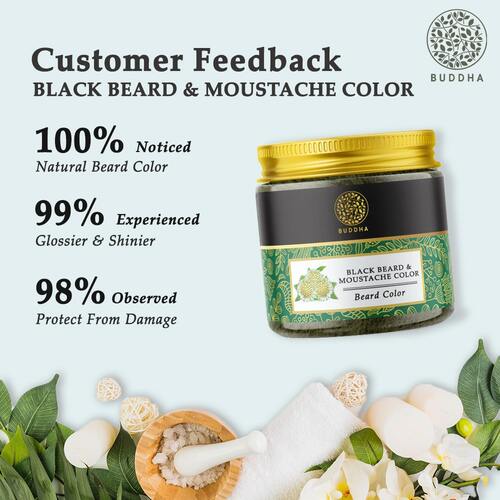 Buddha Natural Anti Grey Beard Serum Oil & black beard hair color