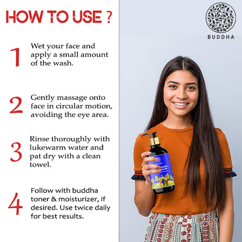 Buddha Natural Face Cleanser for Teenager How to use Image