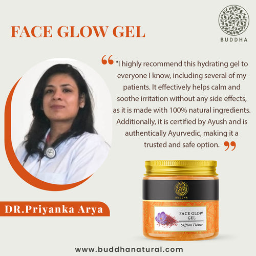 Buddha Natural Saffron Face Glow Gel - recommended by Dr. Priyanka Arya