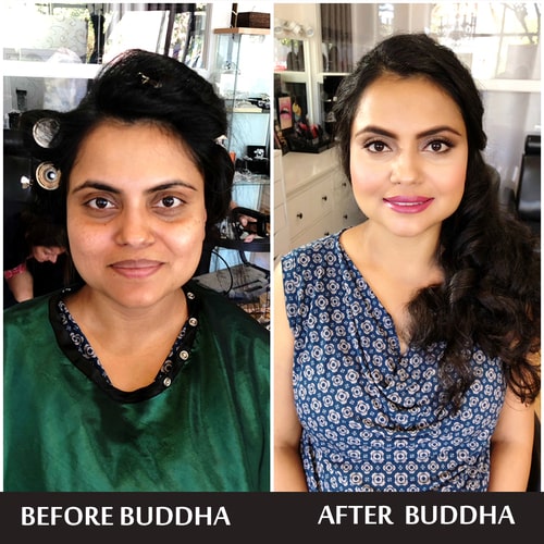 Buddha Natural Liquid Foundation Matte Before & After
