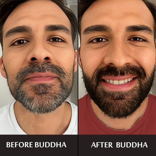 buddha natural grey beard wash before & after