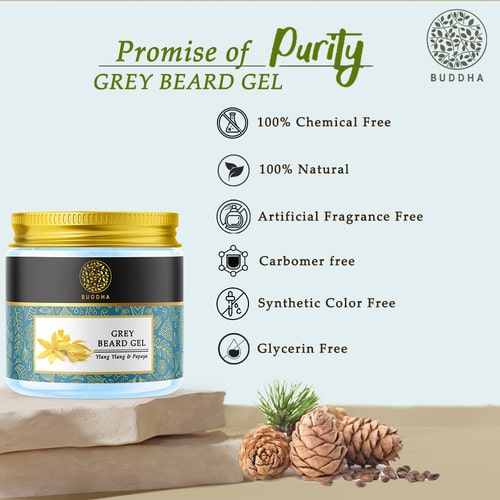 Buddha Natural Anti-Grey Beard Hair Gel promise of purity