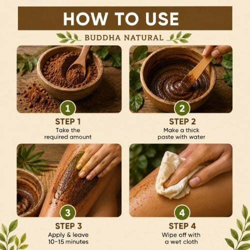 Buddha Natural Chocolate Hair Removal Wax Powder How To Use