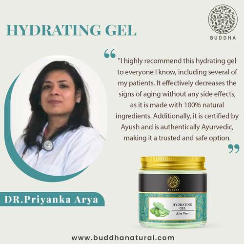 Buddha Natural Aloe Vera Hydrating Gel - recommended by Dr. Priyanka Arya