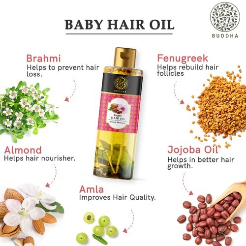 Buddha Natural Baby Hair Oil - ingredients 