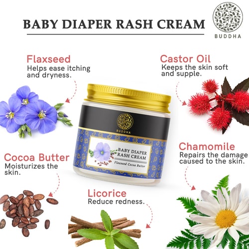 Buddha Natural Baby Diaper Rash Cream - ingredients 