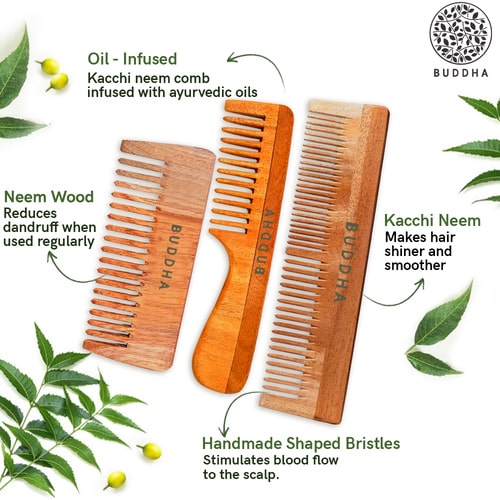 Buddha Natural Baby Comb with Handle - other comb