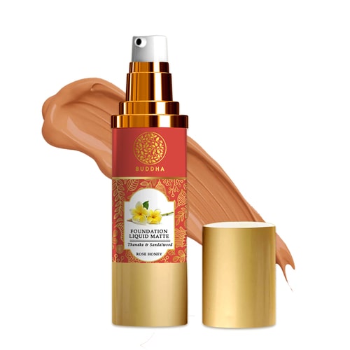 Buddha Natural Liquid Foundation Matte With Rose Honey