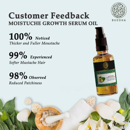 Buddha Natural Moustache Growth Serum Oil  - customer feedback 