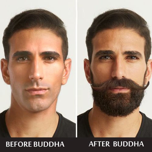 Buddha Natural Moustache Growth Serum Oil - before & after use 