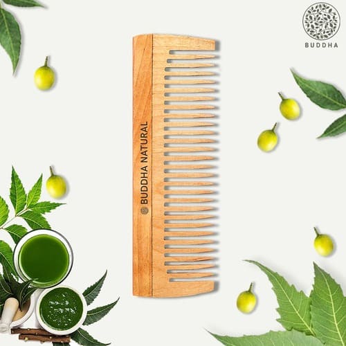 buddha natural wide tooth neem comb main iamge