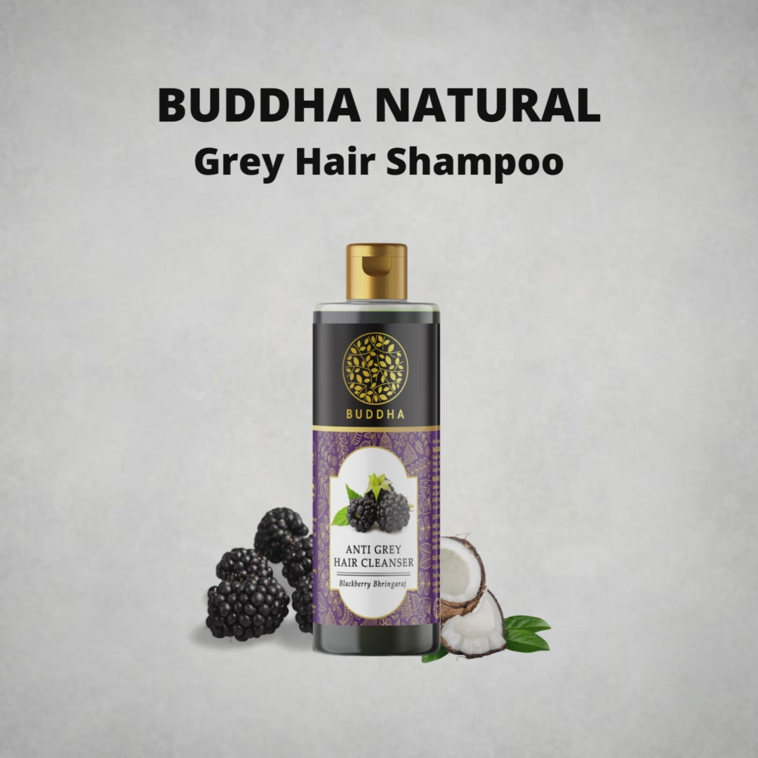 Buddha Natural Anti Grey Hair Shampoo Video - for gray hair shampoo