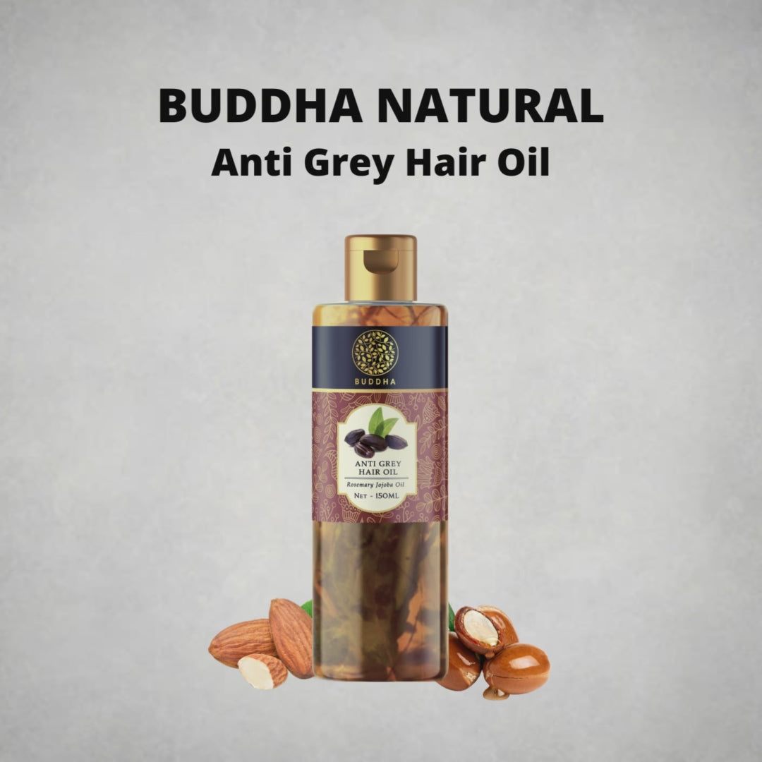  Buddha Natural Anti Grey Hair Oil Video - white hair to black hair oil