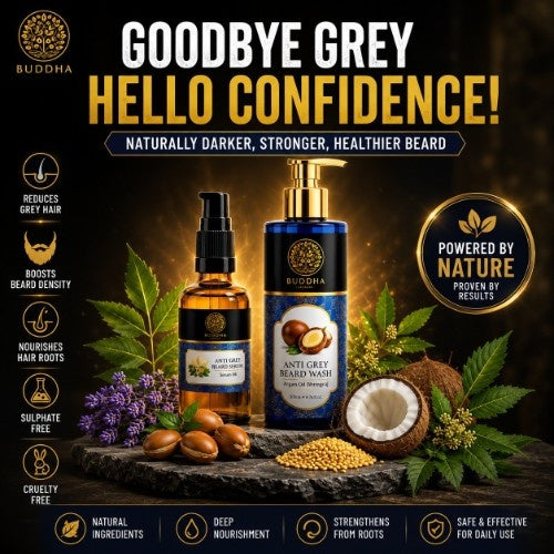 Video Of Buddha Natural Anti Grey Beard Serum & Anti Grey Beard Wash Combo 