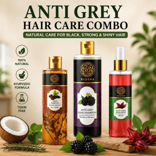 Video Of Buddha Natural Anti Grey Shampoo & Anti Grey Hair Oil Combo